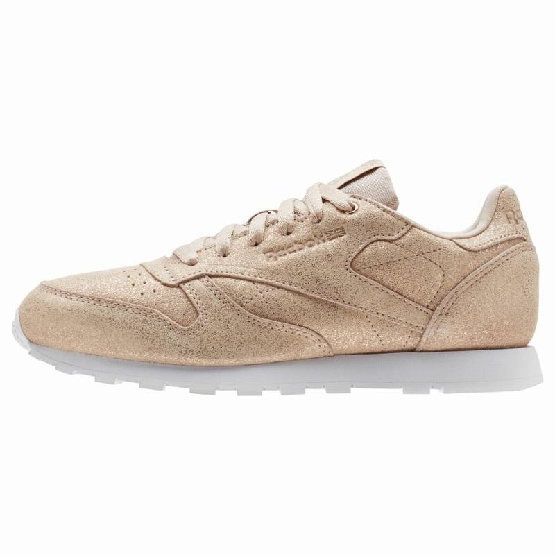 Reebok Classic Leather Tenisky Dievcenske - Zlate/Biele SE6647HJ